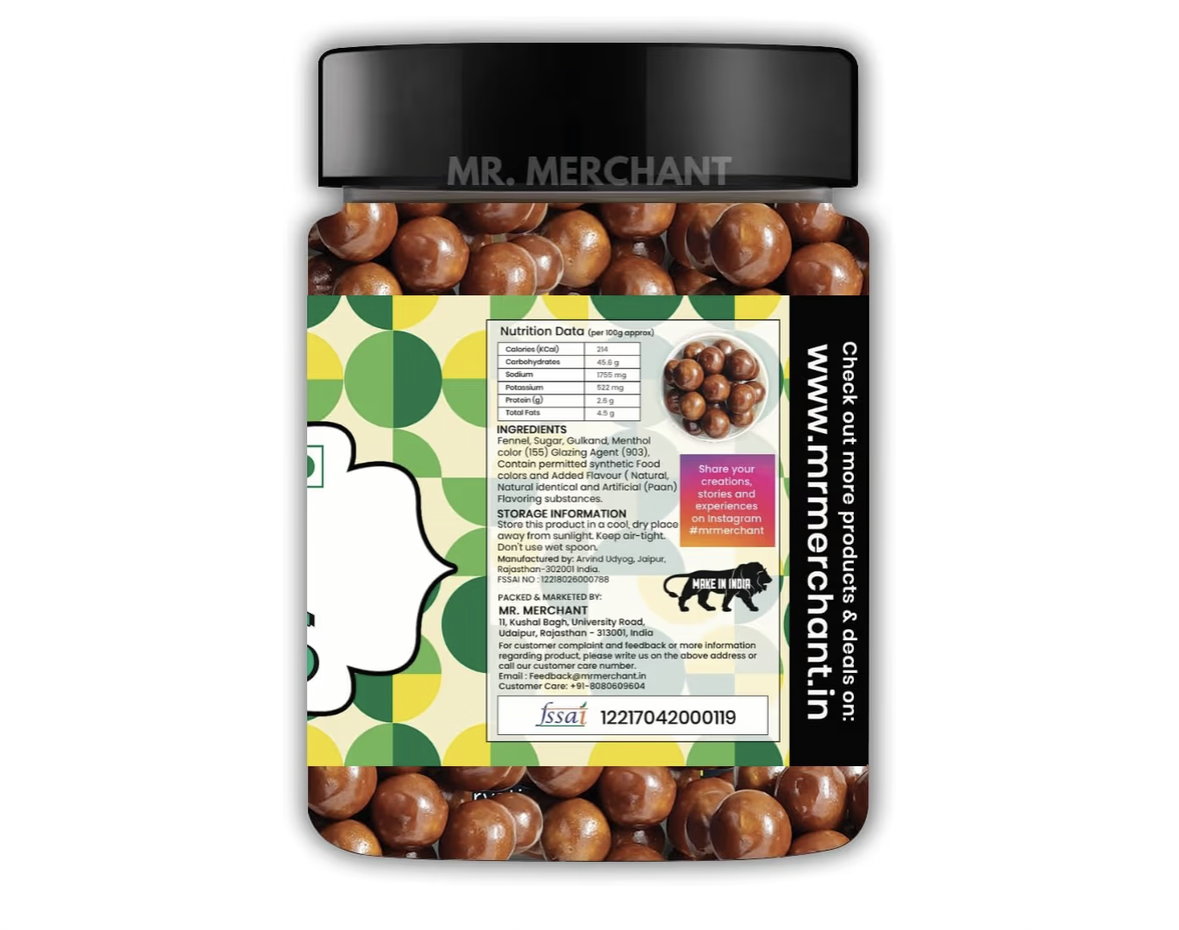 Mr. Merchant Paan Shots (Instant Paan, Mukhwas) Pan Flavour Candy 250g (250g)