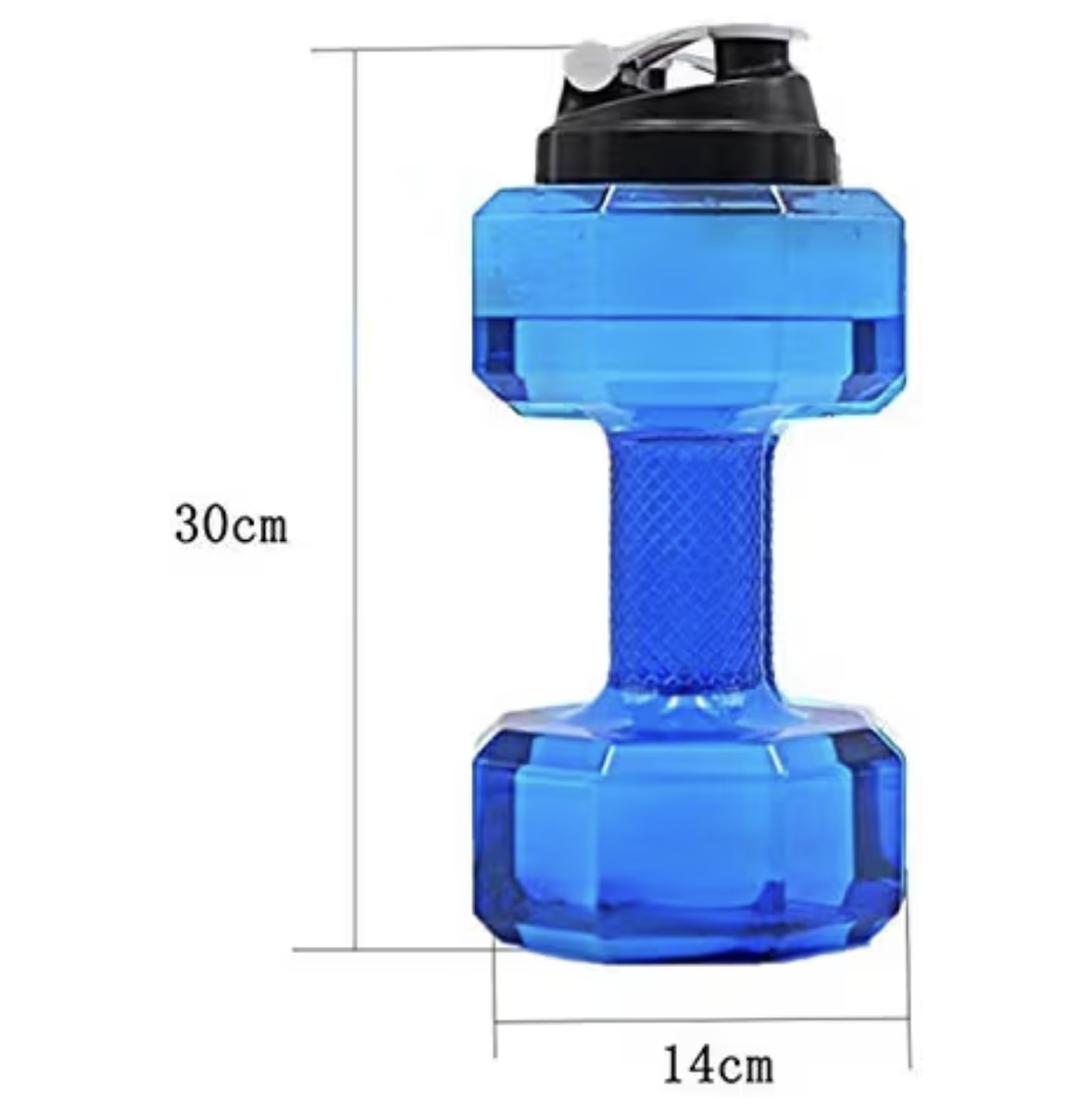 2.5L Dumbbell Shape Water Bottle, Eco Sports Fitness Exercise Water Jug for Gym Rose (Adults Unisex)