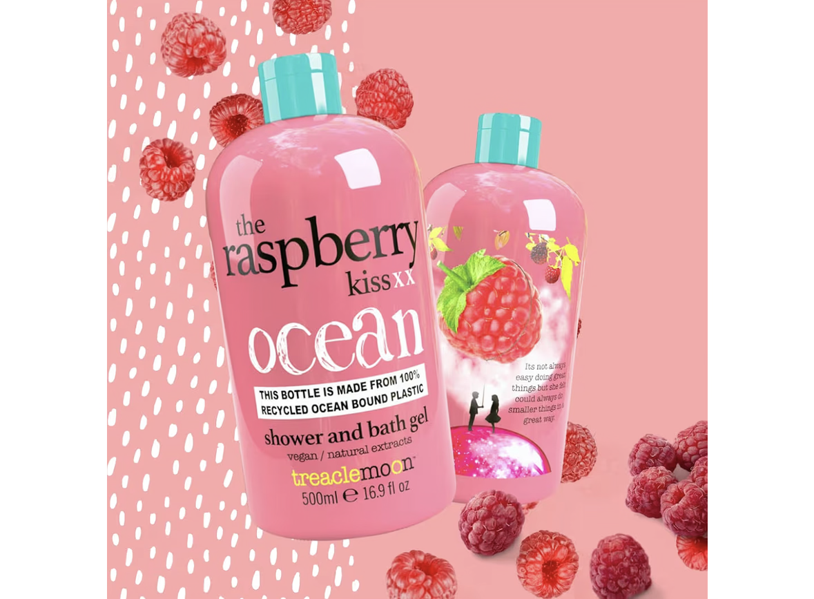 Treaclemoon Raspberry Kiss Shower & Bath Gel, 500ml (Pack of 3) | Fruity & Refreshing Body Wash with Natural Raspberry Extract | Sweet, Inviting Aroma | Vegan & Cruelty-Free | Gentle & Moisturising