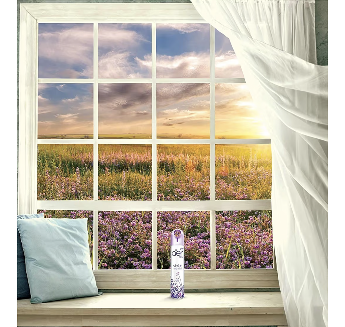 Godrej aer spray, Home & Office Air Freshener - Violet Valley Bloom, 300 ml (Pack of 2)