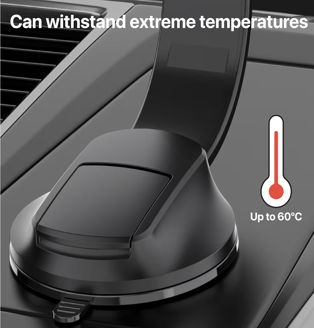 Seeken MagPower Car Phone Holder | Compatible with iPhone 16/15/14/13/12, Samsung S25/S23 | Essential Car Accessories | Magnetic Phone Holder for Car with 360° Rotation, Mobile Holder for Car | Black