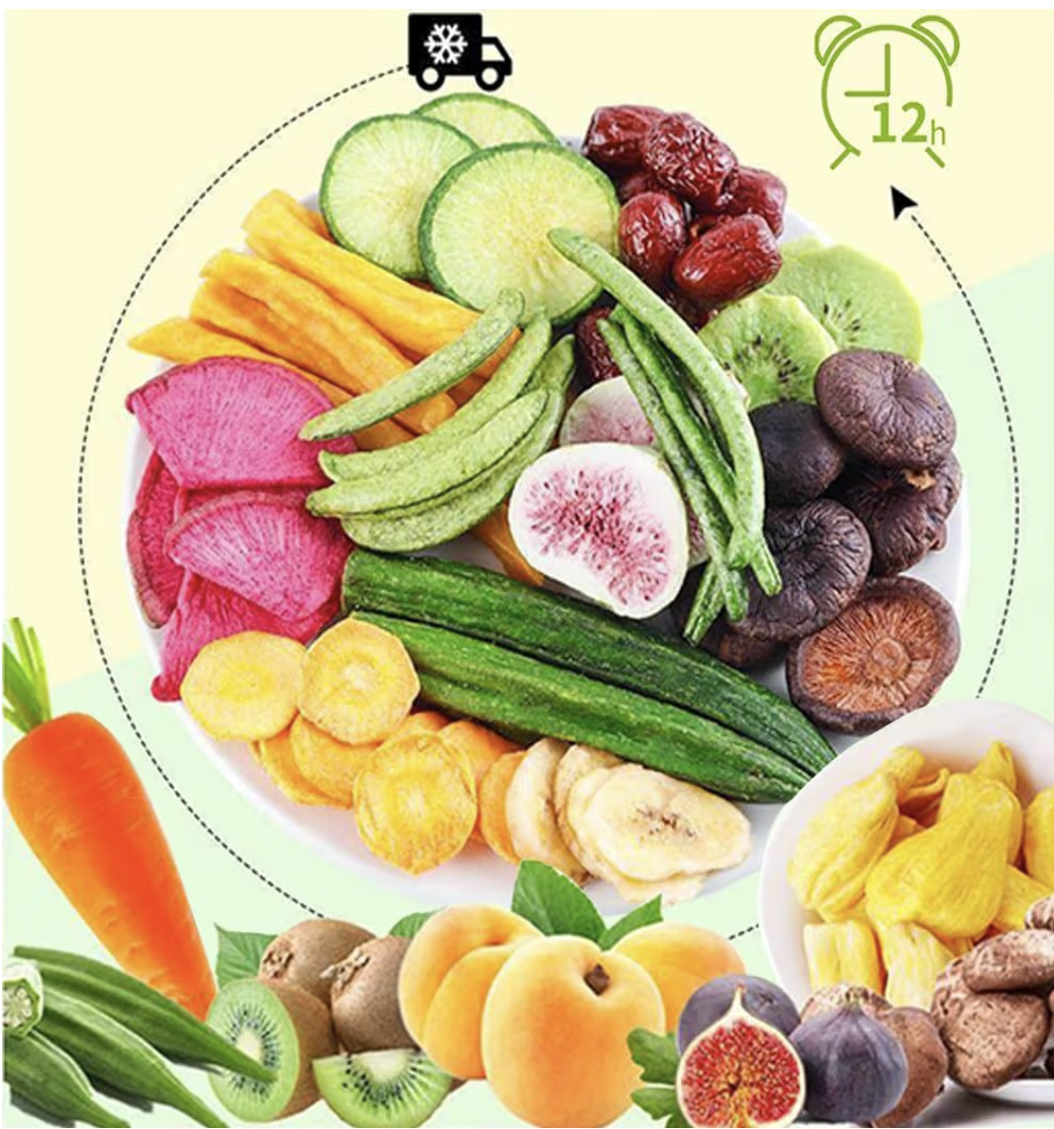 Freeze Dried Vegetables,Dehydrated Vegetables,250g/can,Strawberry Banana Red Date Fig Jackfruit Kiwifruit,various Freeze-dried Fruit Dried Fruit Snacks,Fruit Snacks, and Snack Foods (2can)