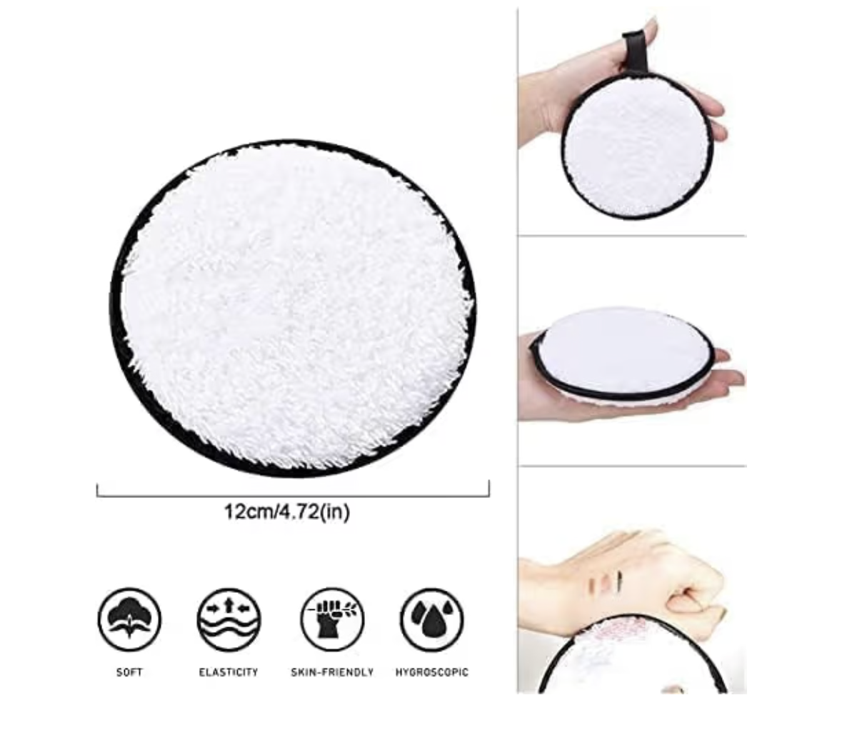 ORiTi Makeup Remover Pads, 3 Packs Reusable Face Cleaning Cloths, Soft Bamboo Cotton Makeup Cleansing Pads, Perfect for Mascara, Eye Shadow, Lipstick, Foundation, Multi Colors