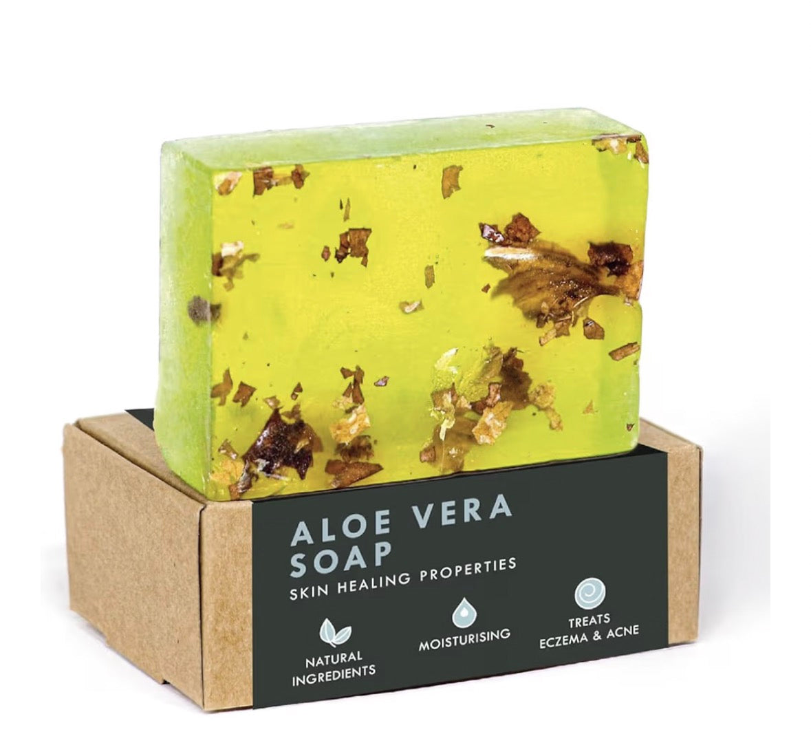 Organic Body and Skin Bar Soap Aloe Vera, Handmade (Without Loofah)