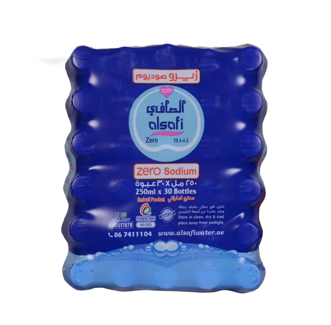 Al Safi Bottled Drinking Water (Zero Sodium) 30 Pcs x 250 ml