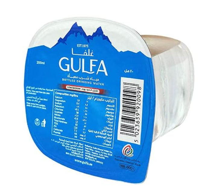 Gulfa Drinking Water 36 cups of 200ml