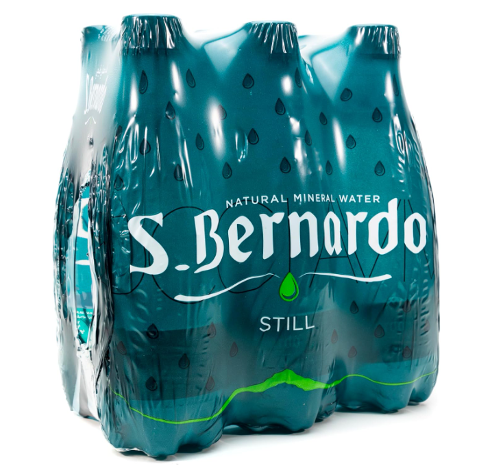 S.Bernardo Natural Water 500ml X 6 Still Water | Mineral Drinking Water | Still PET Water Bottle | Naturally Filtered Water | Spring Water | Pack of 6 Bottles