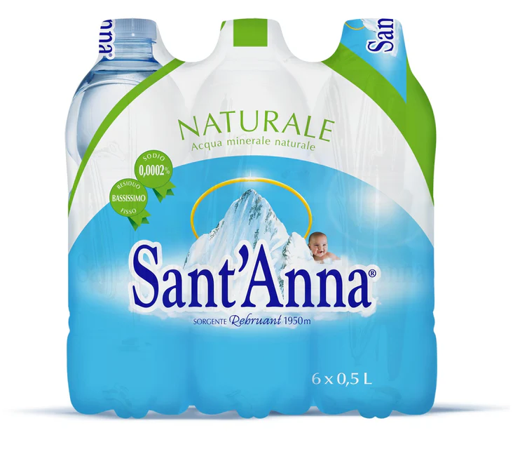 Sant’Anna Natural Mineral Drinking Water 6 Bottles of 500ml