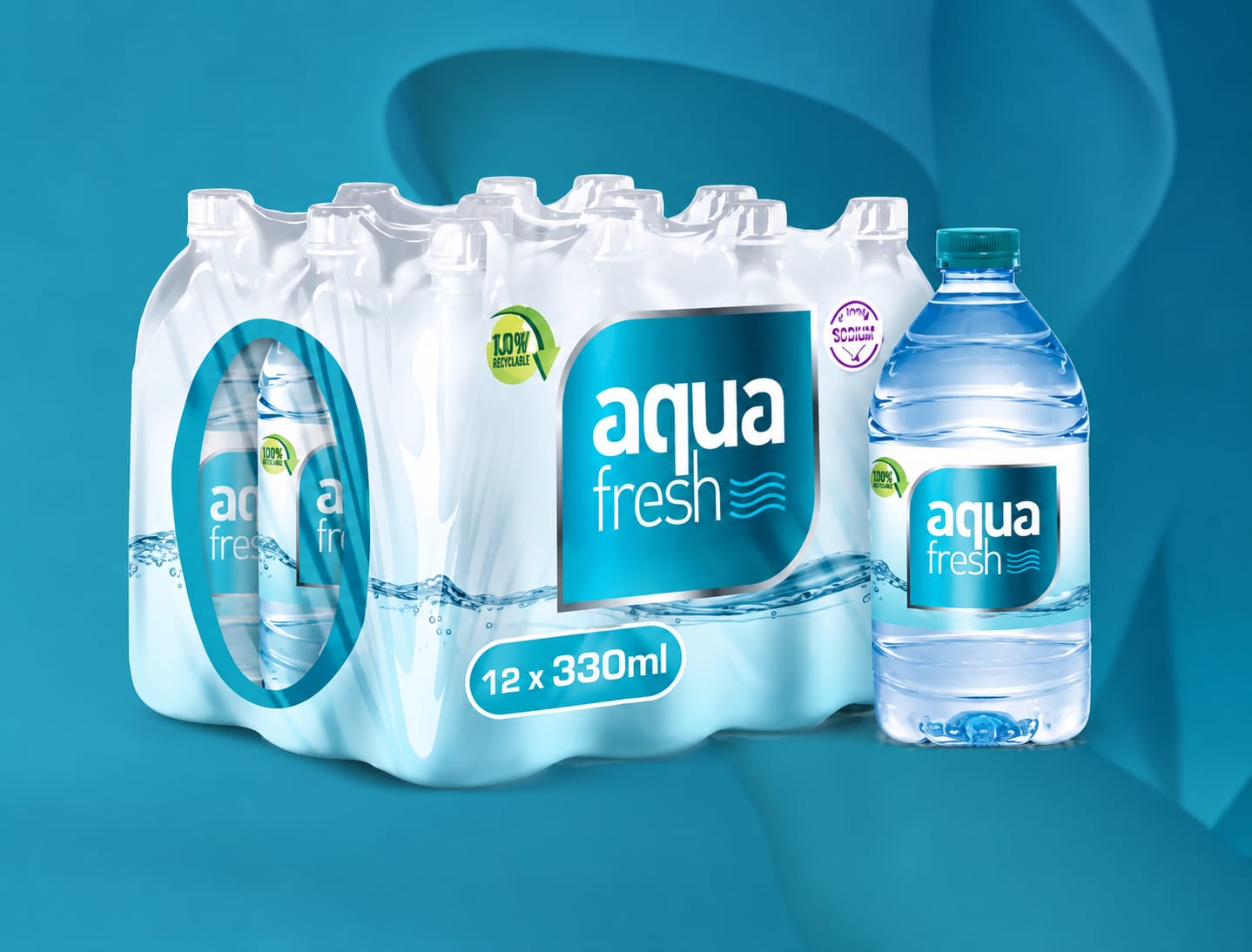 Aqua Fresh Drinking Bottled Water 330ml x 12 Bottles