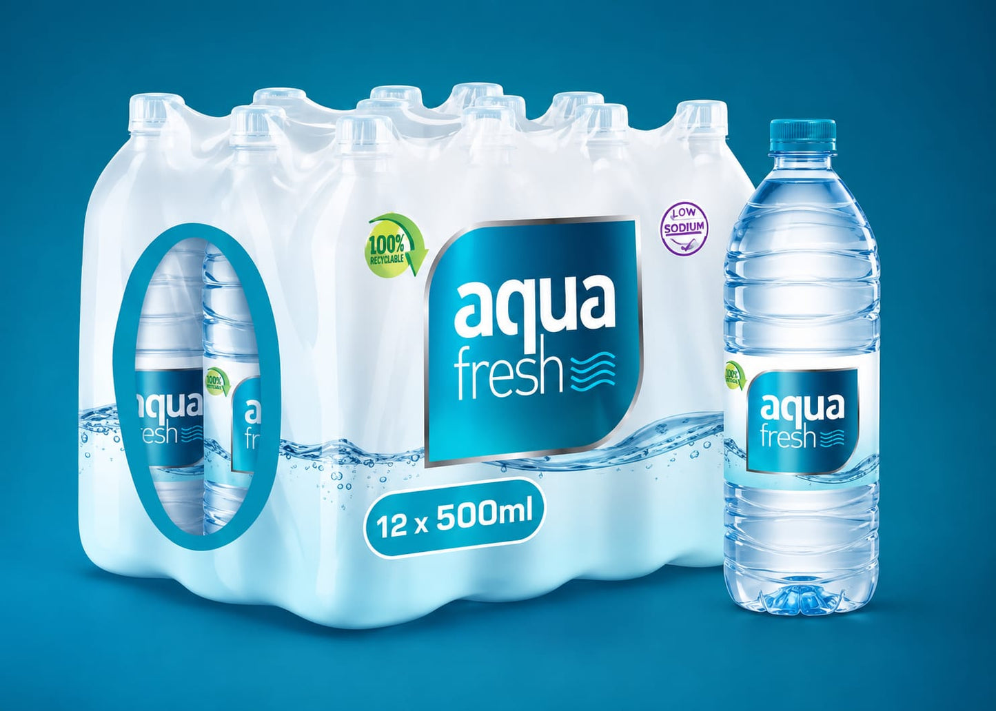 Aquafresh Bottled Drinking Water, 500ml x 12 Bottles