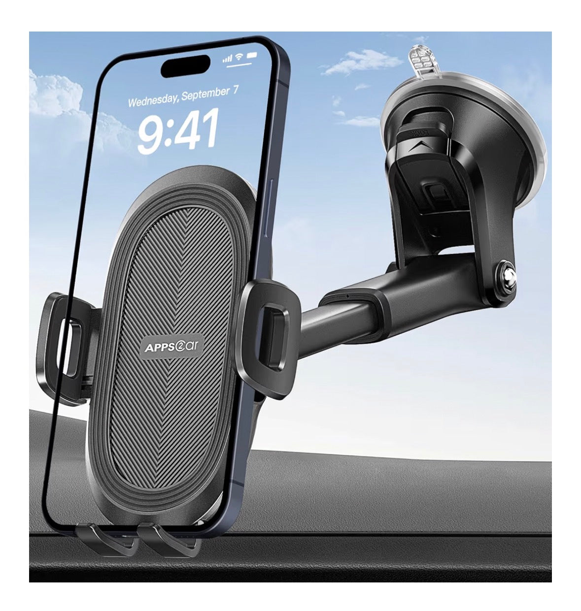 Car Phone Holder Car Holder Mobile Universal 360 Mobile Stand for Car Dashboard Windshield Compatible for 4.7-6.8 iPhone 15/14/13 series Samsung and More