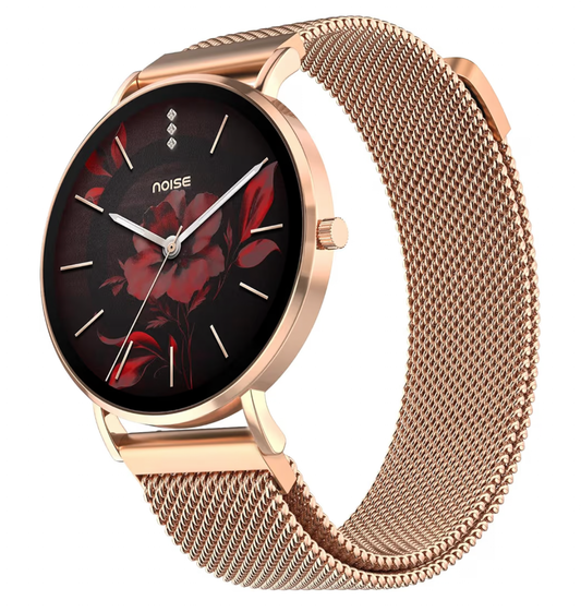 Noise Diva 2 Smartwach for Women with AI Voice Assistant, 7 Day Battery, 100+ Sport Modes, Sleep Tracking, Female Cycle Tracking, AMOLED Display, Water & Dust Resistant, 1 Year Warranty (Rose Link)