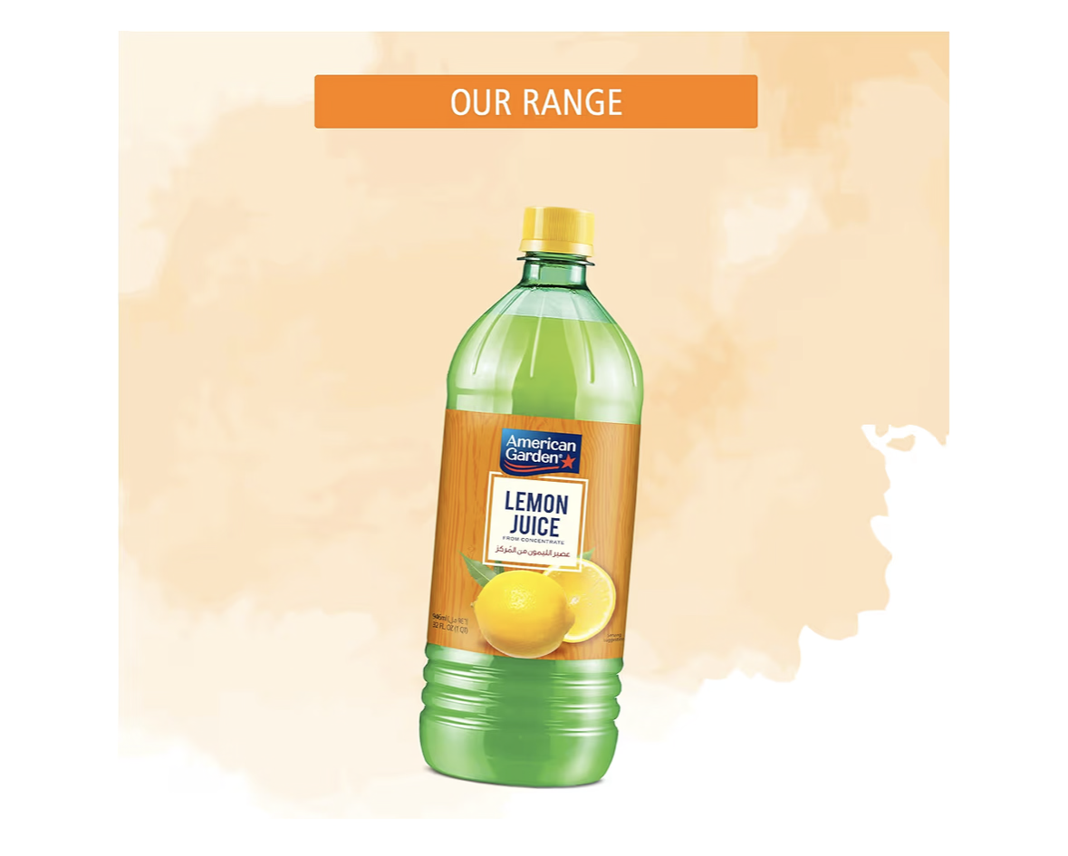American Garden Lemon Juice From Concentrate, 946 Ml
