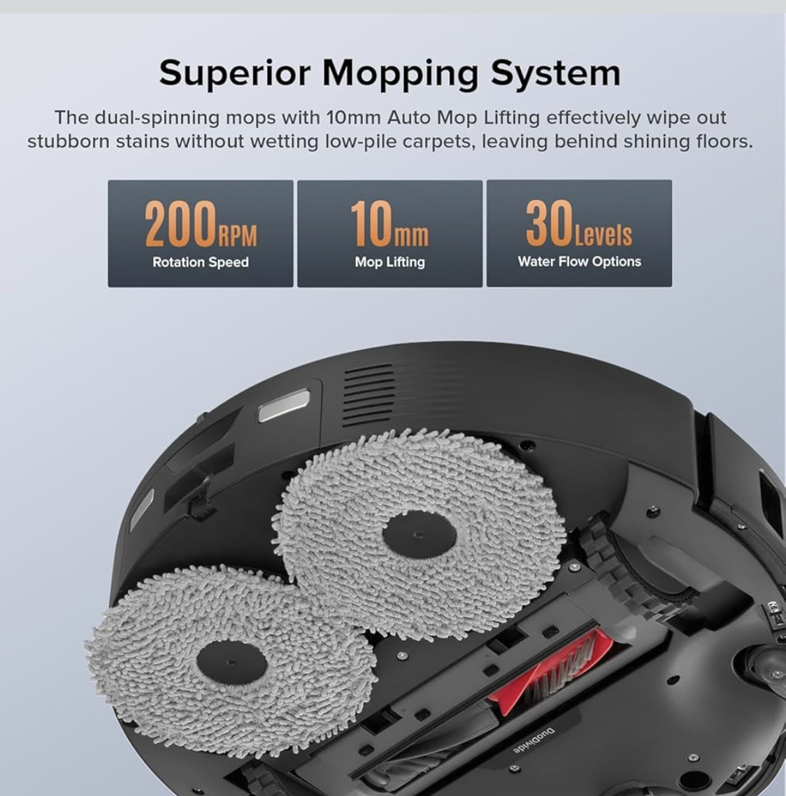 Roborock Qrevo C Pro Robot Vacuum and Mop, 18,500Pa Suction, Dual Zero-Tangling, FlexiArm Side Brush, Hot Water Mop Washing & Warm Air Drying, Self-Emptying&Refilling, Smart Obstacle Avoidance, Black