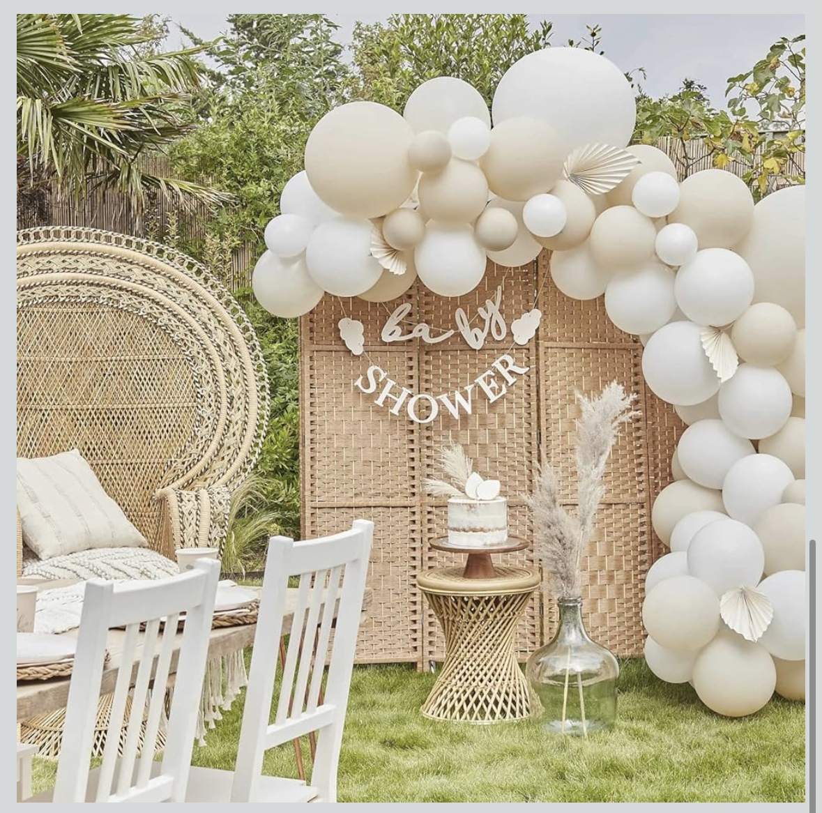 White Balloons 110 PCS, White Balloon Garland Arch Kit Different Sizes 5 10 12 18 Inch White Latex Balloon Arch Kit for Wedding Bridal Shower Engagement Anniversary Birthday Party Decorations