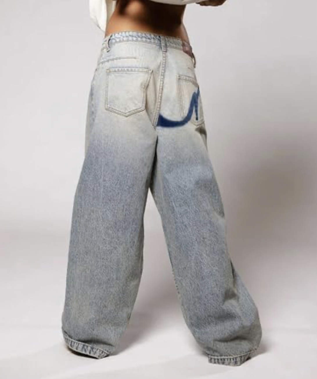 Women Baggy Jeans Mid-Low Waist Streetwear Vintage Jeans Wide Leg Denim Pants