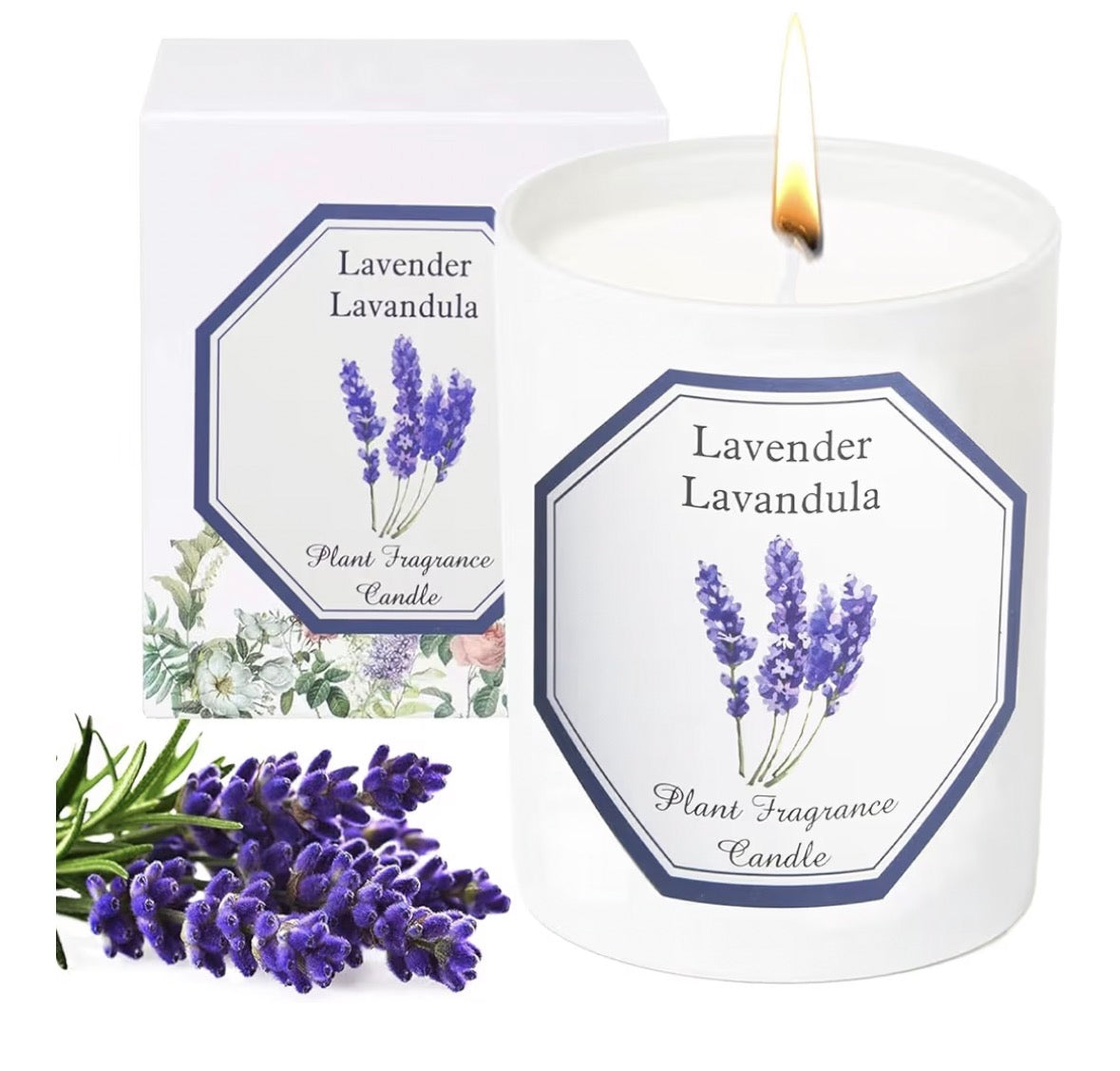 Lavender Scented Candles for Home, Natural Soy Wax Scented Candles for Home, Aromatherapy Candles for Relaxation, Stress Relief & Christmas Gifts, 6 oz 40 Hours Long Burning