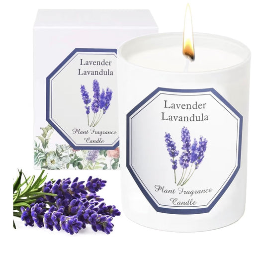 Lavender Scented Candles for Home, Natural Soy Wax Scented Candles for Home, Aromatherapy Candles for Relaxation, Stress Relief & Christmas Gifts, 6 oz 40 Hours Long Burning