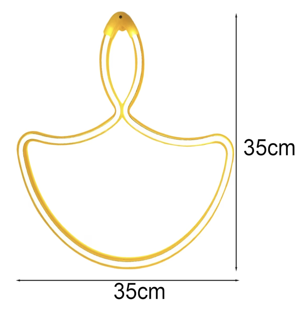 Diya Shape LED Light 35cm Wall Decor Art – Warm White | Decorative Wall Lamp for Diwali, Home, Temple, Living Room, Bedroom, Kids Room & Office