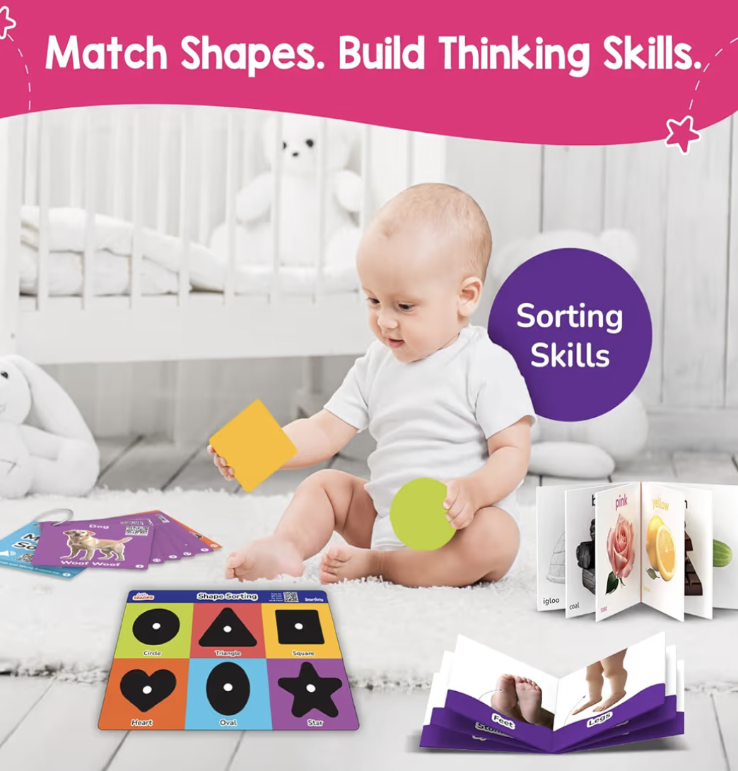 Smartivity 5in1 Montessori Play Box for 1+ Years Boys & Girls | 5 Educational Activities | Birthday Gift for 1+ Year Old Kids I Brain Boosting Toy, Builds - Motor, Shapes, Matching Skills
