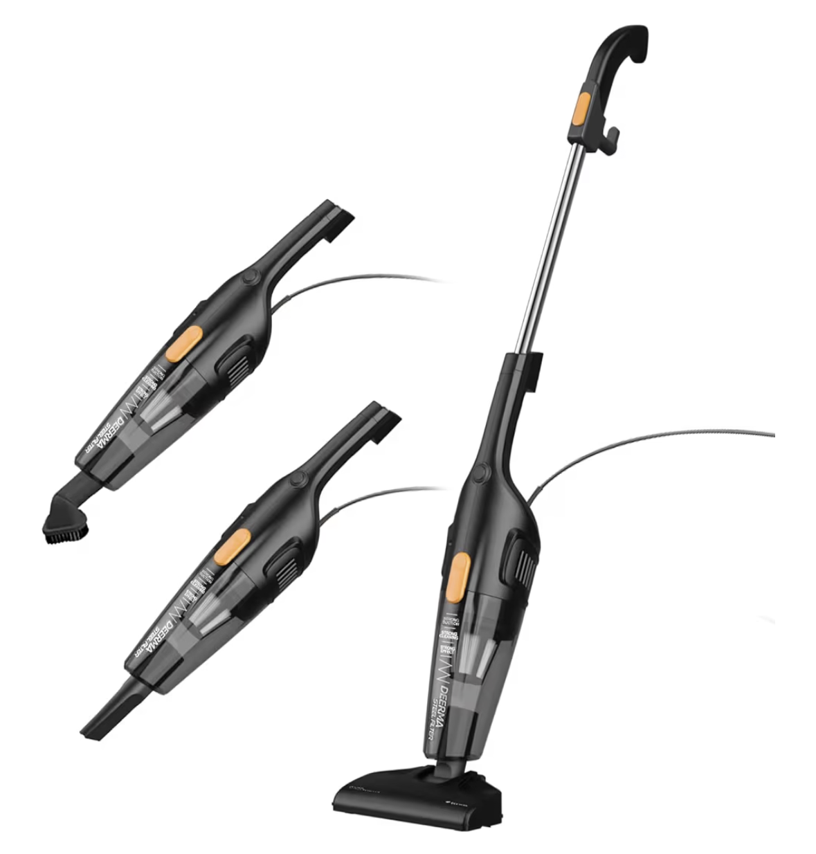 Deerma DX115C Handheld Vacuum Cleaner, Household Vacuum Cleaner 600W 15000Pa Powerful Suction Lightweight For Home Hard Floor Carpet Car Pet