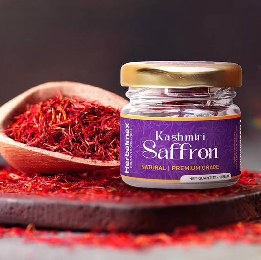 Herbal Max Original Kashmiri Kesar Saffron – 1gm | A+++ Grade Mongra Kesar | Pure & Natural Zafran Leaves | Ideal for Cooking, Sweets, Beverages & Personal Use