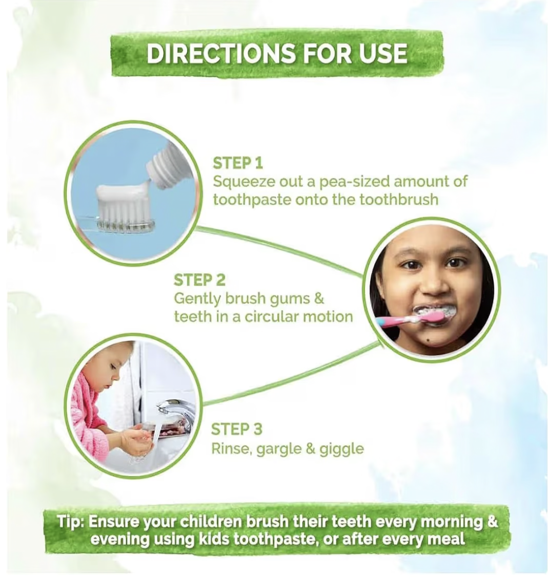 Mamaearth 100% Natural Kids Berry blast Toothpaste With Aloe Vera, Stevia & Xylitol Promotes Healthy Gums & Teeth | Fluoride-Free, No Artificial Flavour & Safe if Swallowed, Cavity Protection, 50g