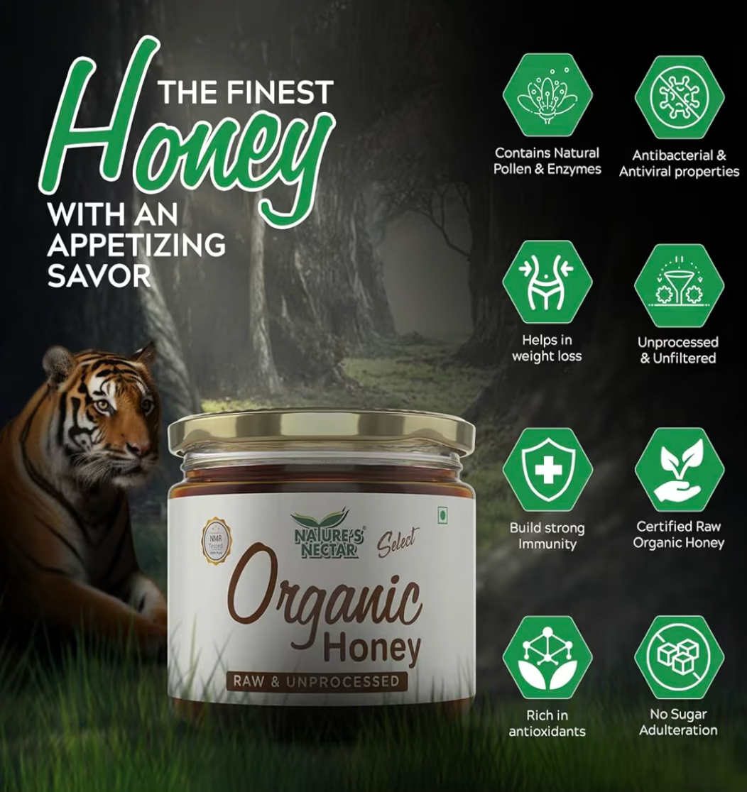 Nature's Nectar Raw Organic Honey