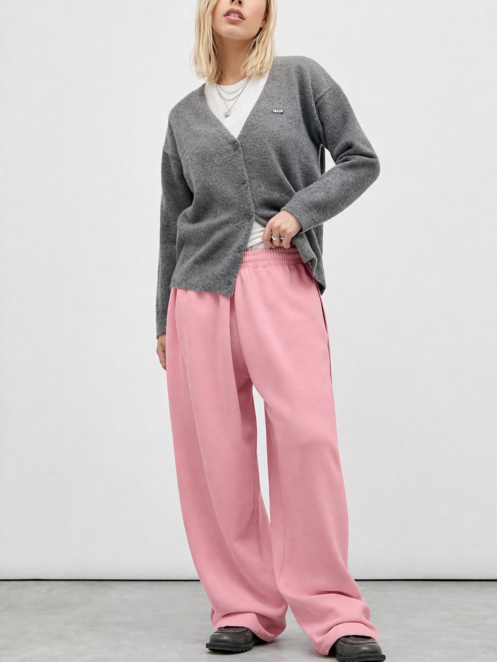 HeSaYep Women's Wide Leg Sweatpants Y2k Interior Drawstring Baggy Joggers Dancer Pants Streetwear with Pockets