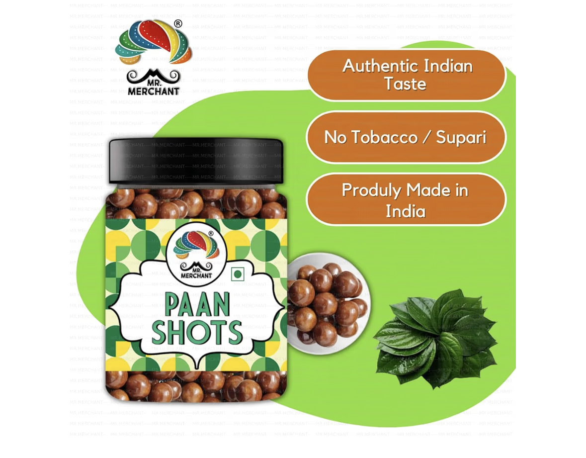 Mr. Merchant Paan Shots (Instant Paan, Mukhwas) Pan Flavour Candy 250g (250g)