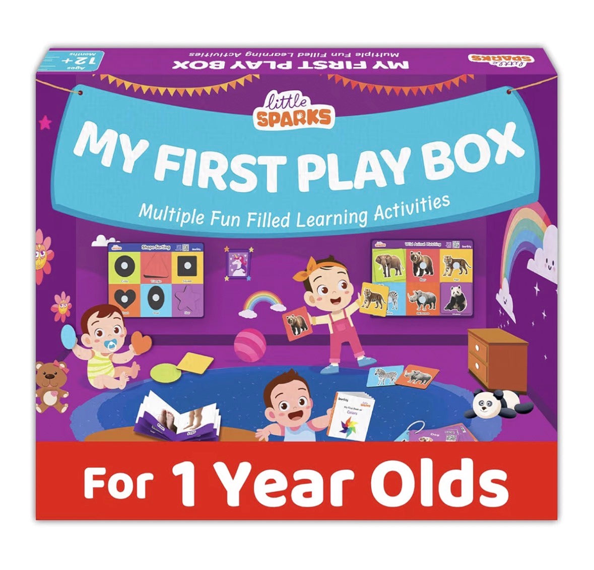 Smartivity 5in1 Montessori Play Box for 1+ Years Boys & Girls | 5 Educational Activities | Birthday Gift for 1+ Year Old Kids I Brain Boosting Toy, Builds - Motor, Shapes, Matching Skills