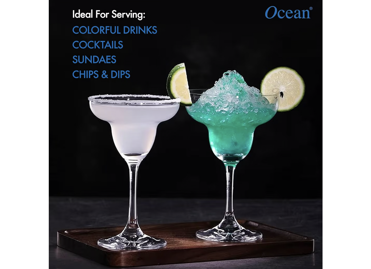 Ocean Classic Margarita Glass, 200Ml, Set Of 6, 501M07, Stemmed Martini Glass, Martini Vessel, Martini Chalice, Martini Snifter