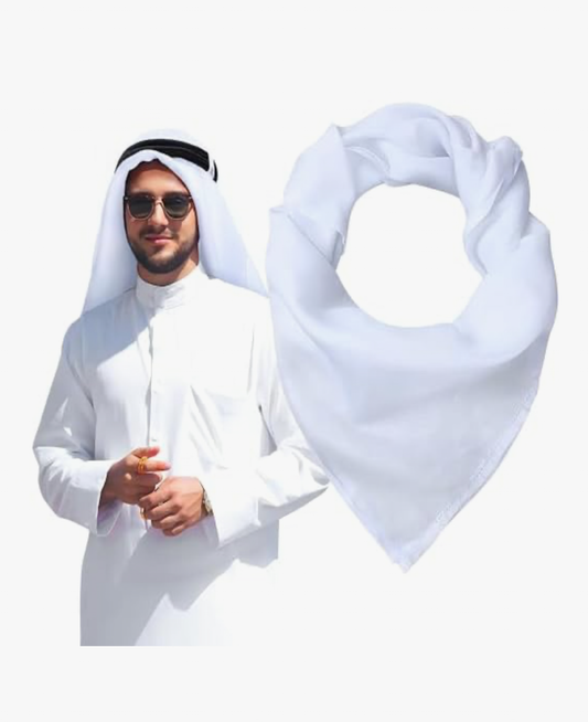 MARTYRA Arab Shemagh Head Scarf, Keffiyeh Middle East Desert Shemagh, Arabic Scarf For Men Face Mask Neck Bandana Shemagh, Headwear Arabian Costume Accessories