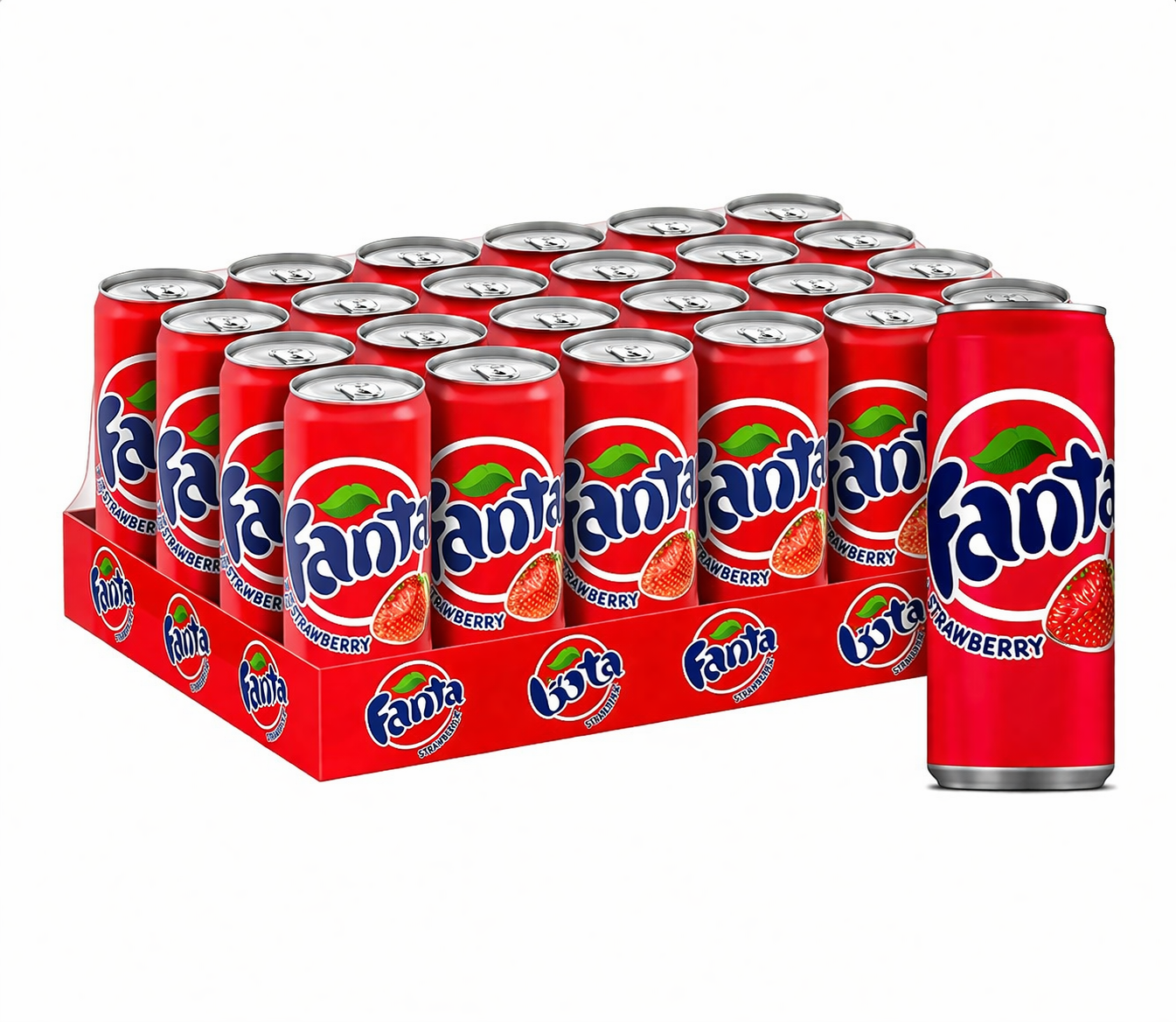 Fanta Strawberry Carbonated Soft Drink 24X330 Ml