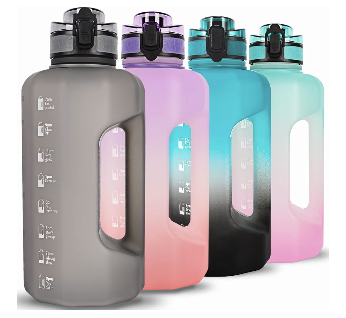 GIFUBOWA Big Water Bottle 2.2 Litre with Handle Leak Proof BPA Free Large Capacity Daily Drinks Jug for Gym Fitness