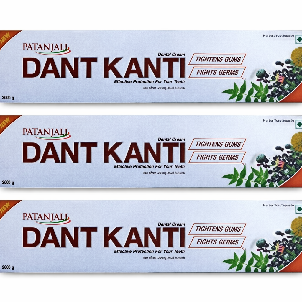 Patanjali Dant Kanti Dental Natural Cream -200g -Pack of 3