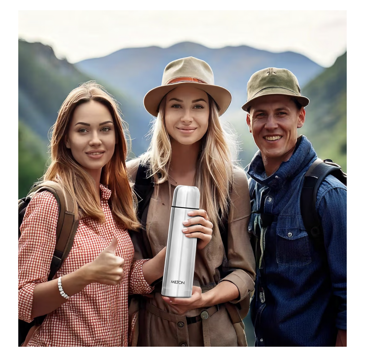 Milton Thermosteel Flip Lid 1000, Double Walled Vacuum Insulated Thermos 1000 ml | 34 oz | 1 Ltr | 24 Hours Hot and Cold Water Bottle with Cover, Stainless Steel, BPA Free,Leak Proof | Silver