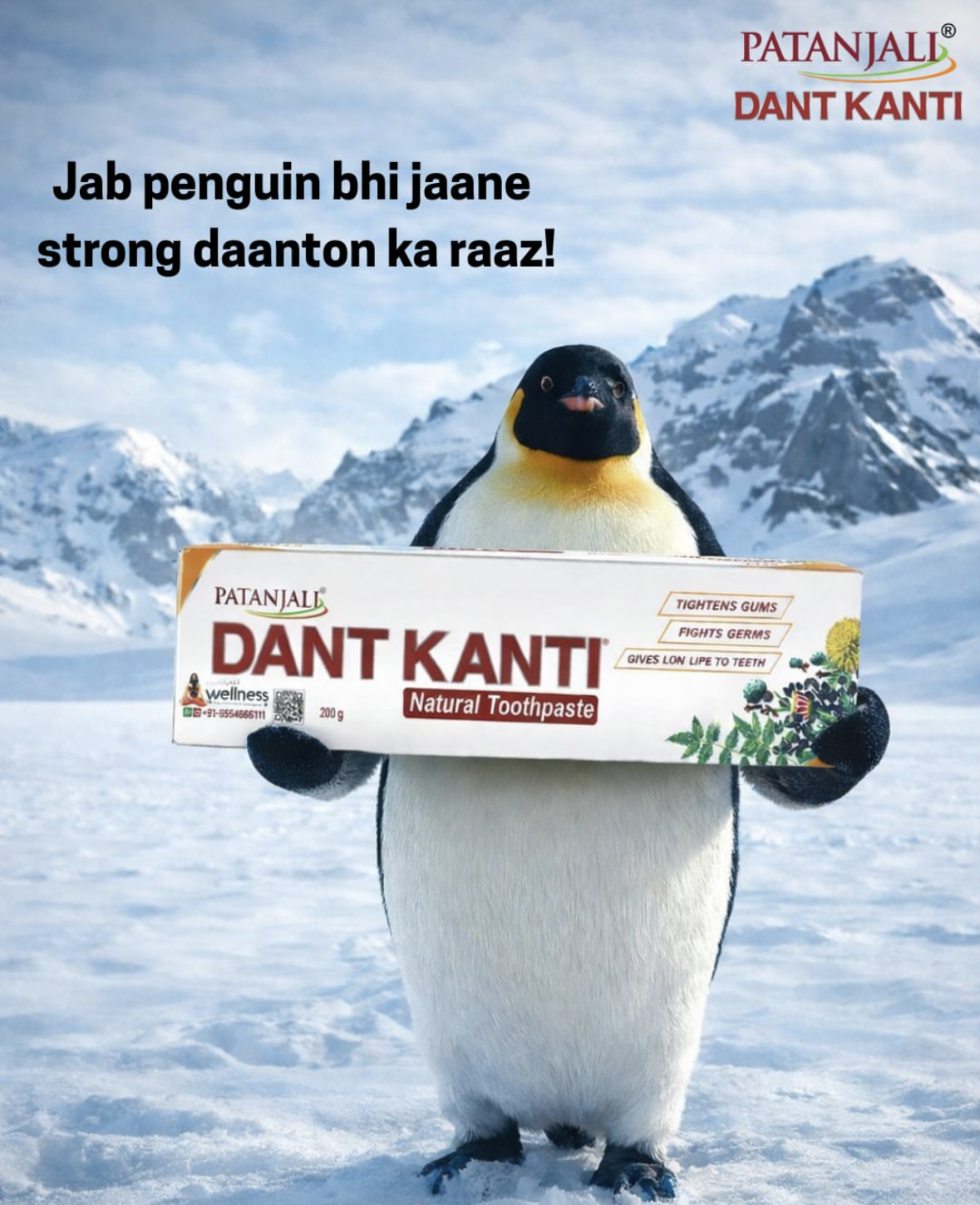 Patanjali Dant Kanti Dental Natural Cream -200g -Pack of 3