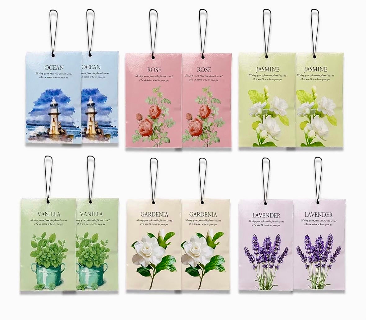 Azonee Flower Scented Sachets Air Freshener Bags 12 pieces