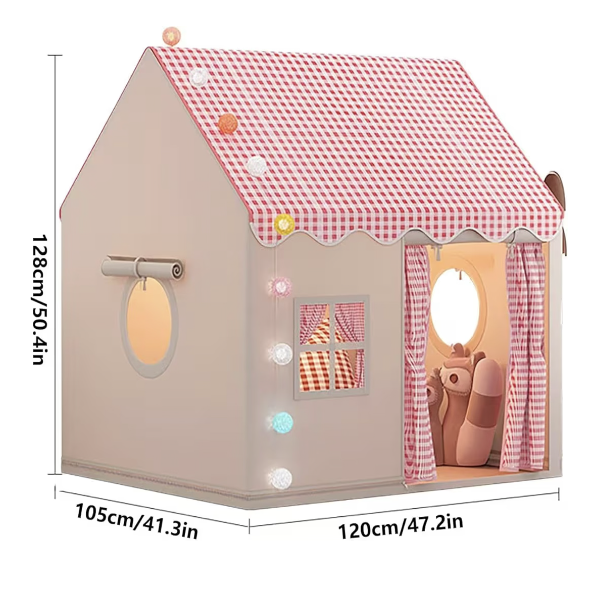 Large Kids Tent House Indoor Outdoor,Toddler Play Tent With Birthday Party Decoration,Play house for Baby Princess Castle Tent, Kids Indoor Room Toys for Girls Boys (pink)