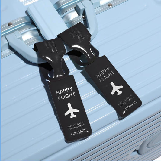 Pack of 2 Luggage Tags for Suitcases Waterproof and Reusable Bag Tags for Luggages - Cruise Ship Essentials Compatible with Major Cruise Lines,Black