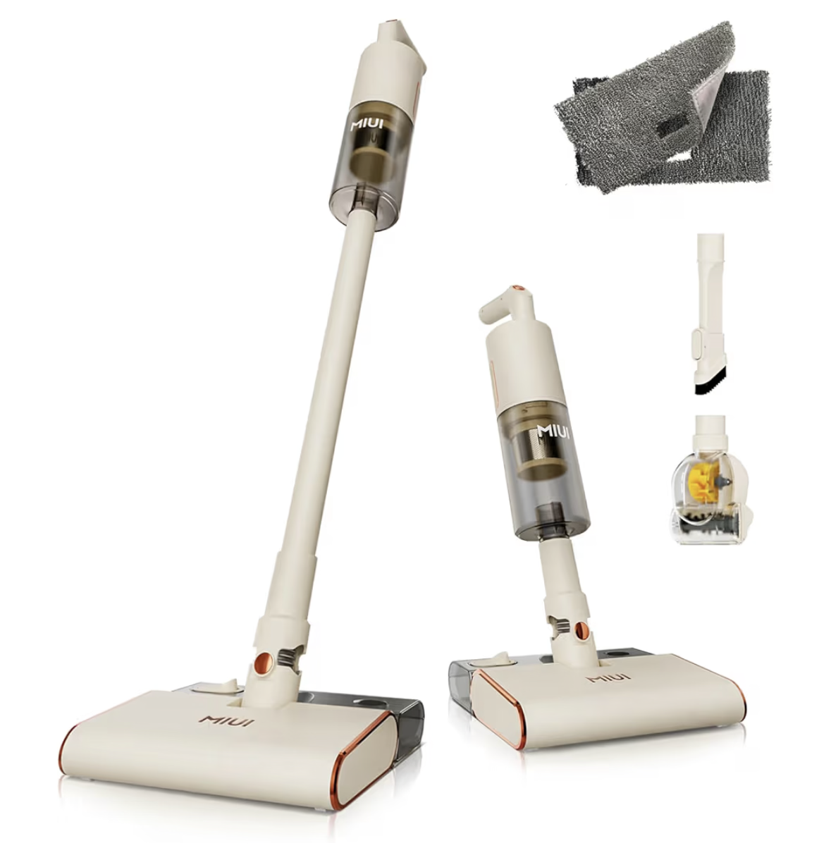 MIUI Wet Dry Vacuum Cleaner, All-in-One StickVac with Mop, Solution for Multi-Surface, Perfect for Hardwood, Tile, Marble, Area Rug & More, Corded, Safe for Homes with Children and Pets