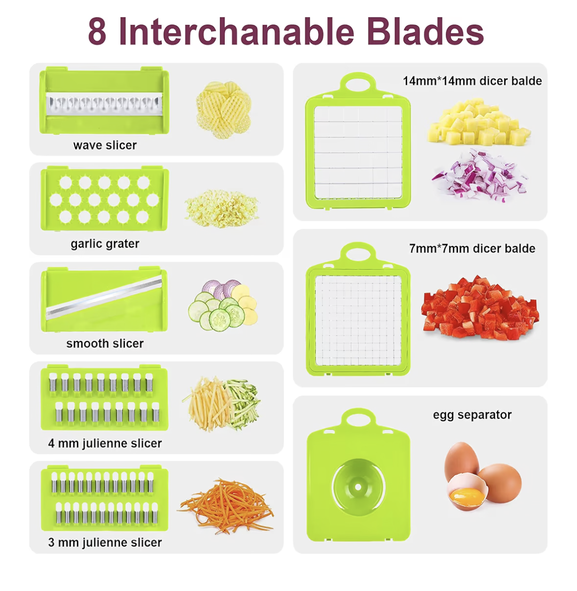 Vegetable Chopper, Onion Chopper, Mandolin Slicer,Pro 10 in 1professional food Choppermultifunctional Vegetable Chopper and Slicer, Dicing Machine, AdjustableVegetable Cutter With Container