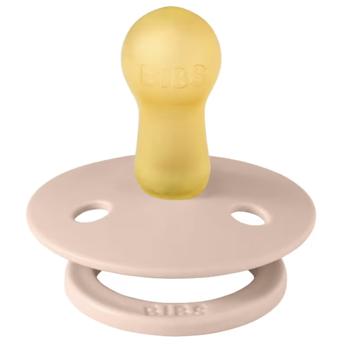 BIBS Colour Soother 2-Pack, BPA Free Dummy Pacifier, Round Natural Rubber Latex, Size 2 (6-18 Months), Ivory/Blush