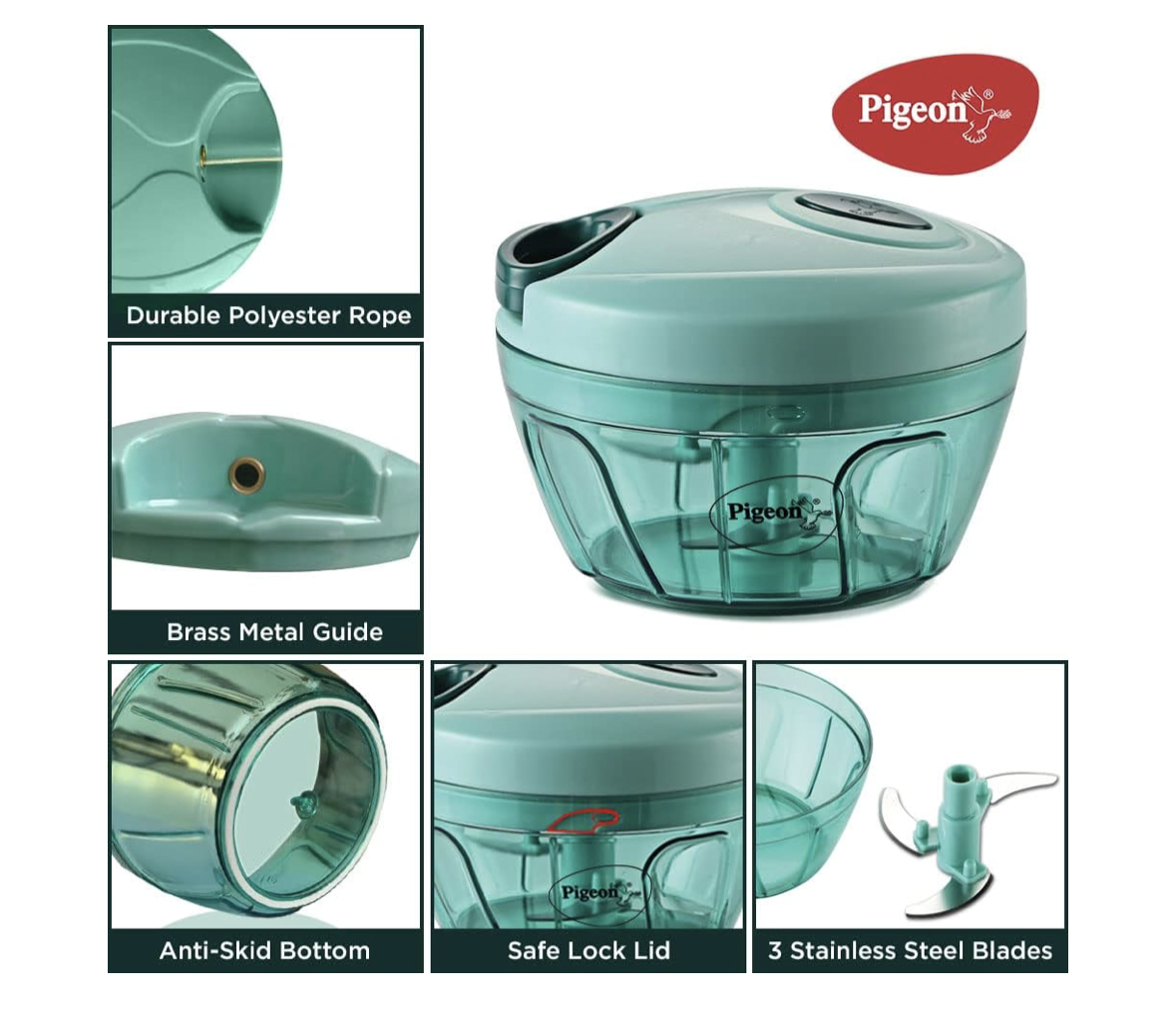 Pigeon Handy Chopper, Green, Plastic