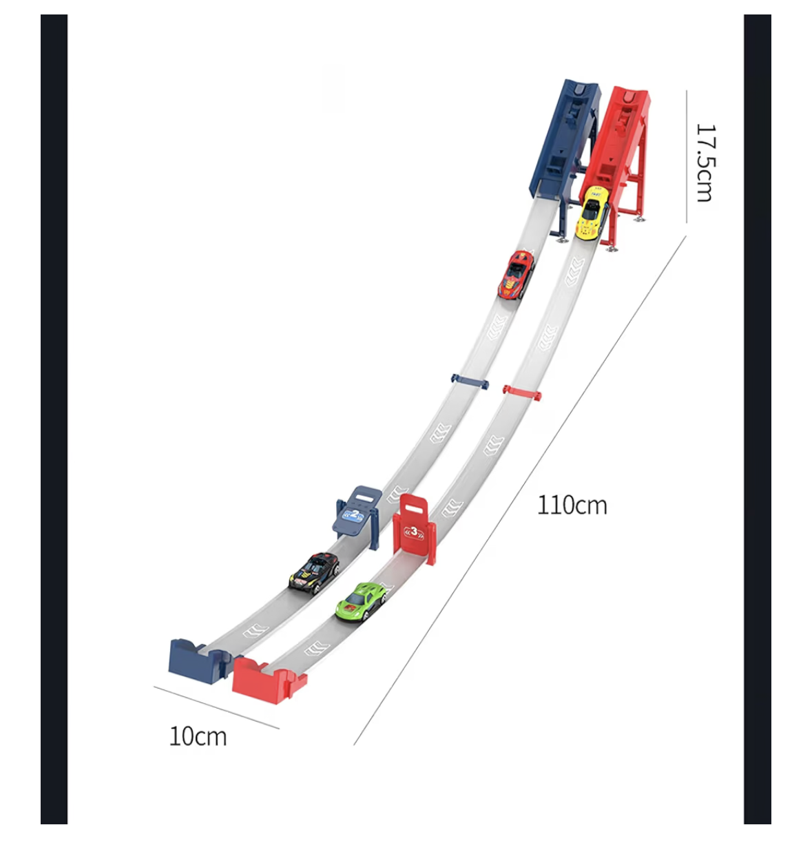 Slot Car Race Track Sets for Boys, Racing Car Track with Slot Cars & Accessories,Dual-Track Racing for 1 or 2 Players,Toys Gifts for Boys Girls Ages 4 5 6 7 8-12,Easy Setup (Dual-Track-4 Car)