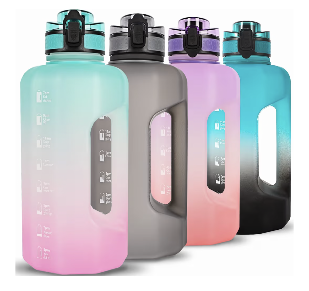 GIFUBOWA Big Water Bottle 2.2 Litre with Handle Leak Proof BPA Free Large Capacity Daily Drinks Jug for Gym Fitness