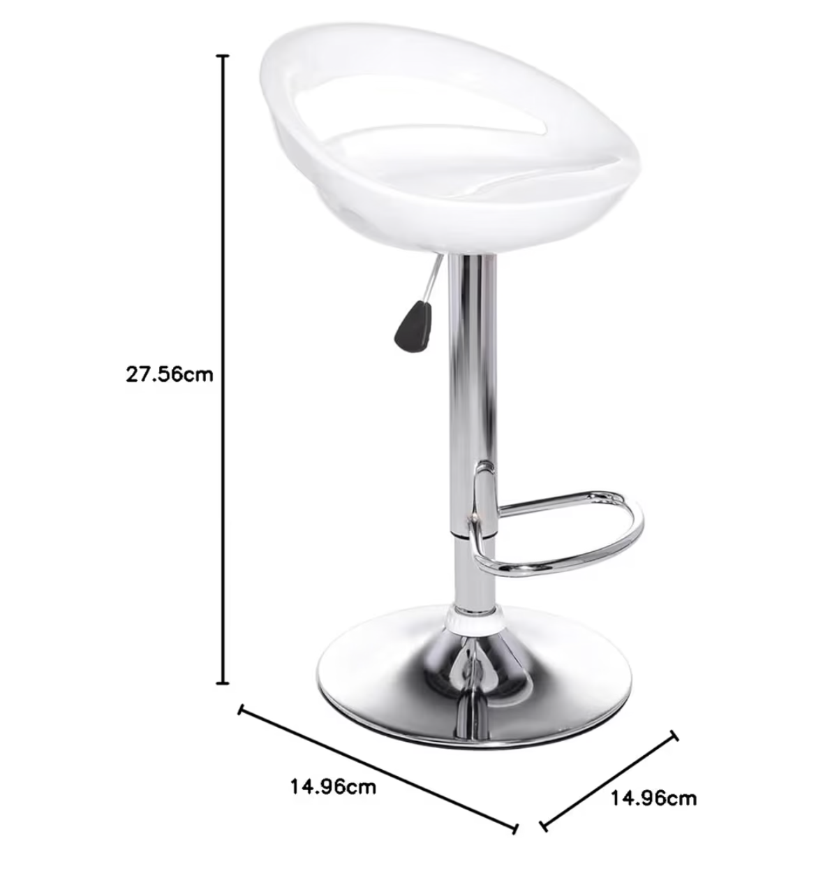 Adjustable Bar Chair - White