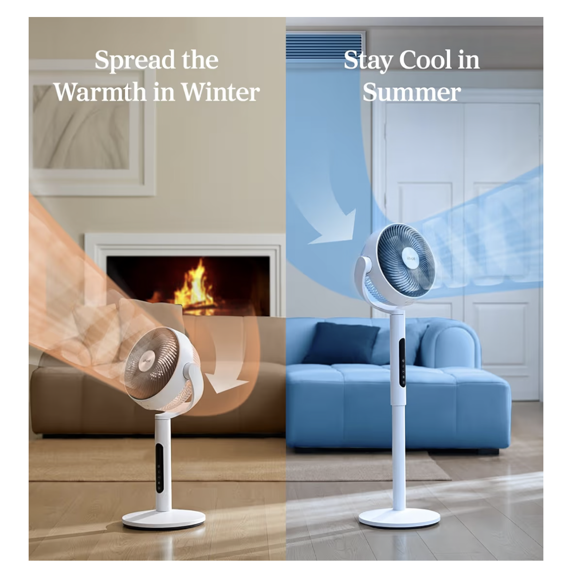 Levoit 20dB Quiet Pedestal Fans for Bedroom, 2465m³/ h Powerful Air Circulator Fan with Remote, 90°+120° Oscillating, 12 Speeds, 4 Modes, 12H Timer, Adjustable Height, Standing Fan for Home Office