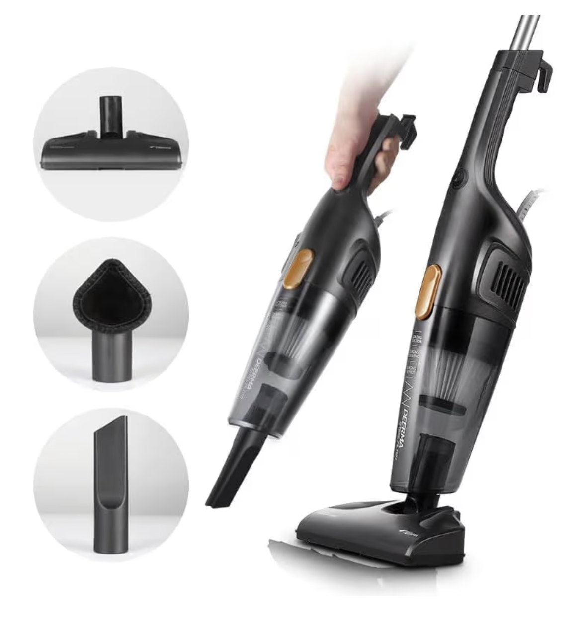 Deerma DX115C Handheld Vacuum Cleaner, Household Vacuum Cleaner 600W 15000Pa Powerful Suction Lightweight For Home Hard Floor Carpet Car Pet